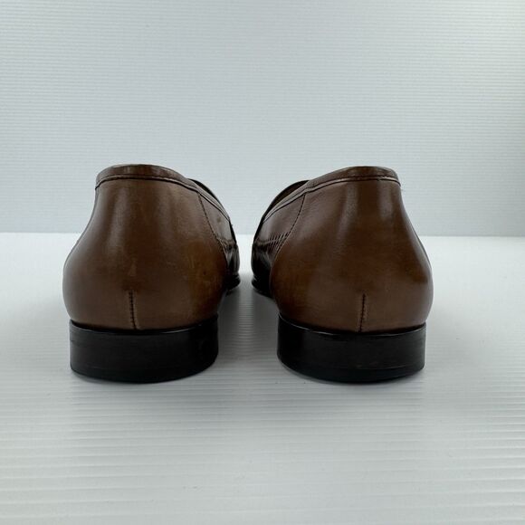 Johnston & Murphy Domani Brown Lizard Tassel Loafers Mens 10W Leather Spain main image 4